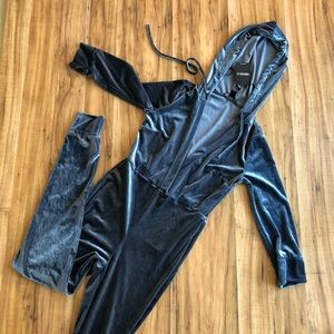 NWT- Blue Velvet Jumpsuit (S)